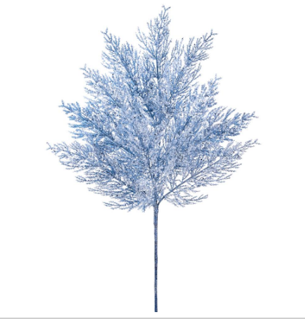 XAS115-BL (11562) - Glittered Pine Spray 27" Blue