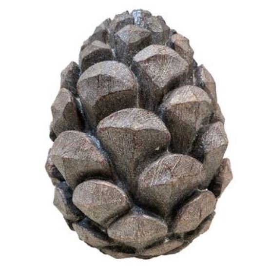 XAT522-BR (30964) - Polyresin Pine Cone Brown 13.5"