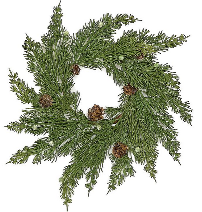 XD422-G (11351) -Cedar Candle Ring Cone/Berry 12"