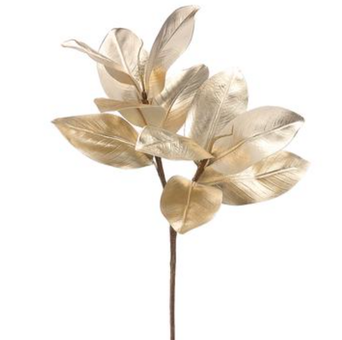 XDS025-GO (29309) - Magnolia Leaf Spray Gold 28.5"