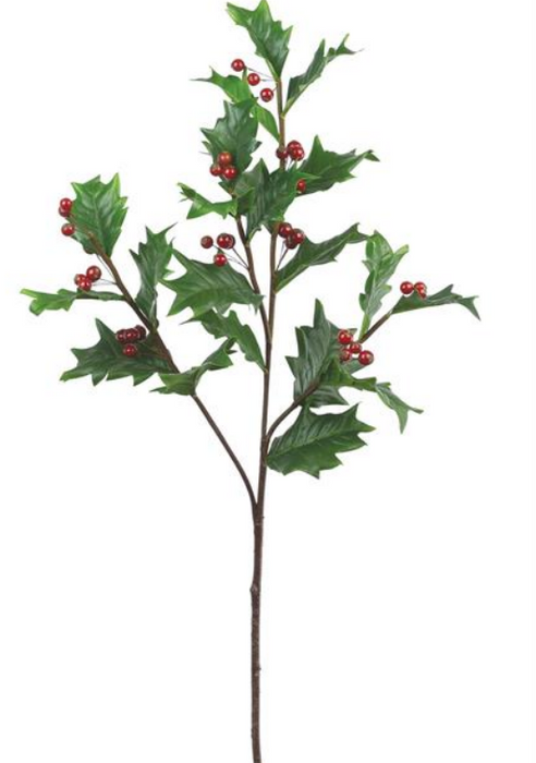 XF636-G (11352) - Burford Holly Spray 32" Green