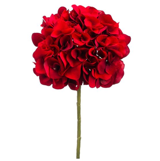 XFV735-RE (28462) - Velvet Hydrangea Spray 18.5" Red