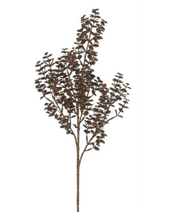 XG1100-BRZ (11355) - Glittered Mini Boxwood Spray 30" Bronze