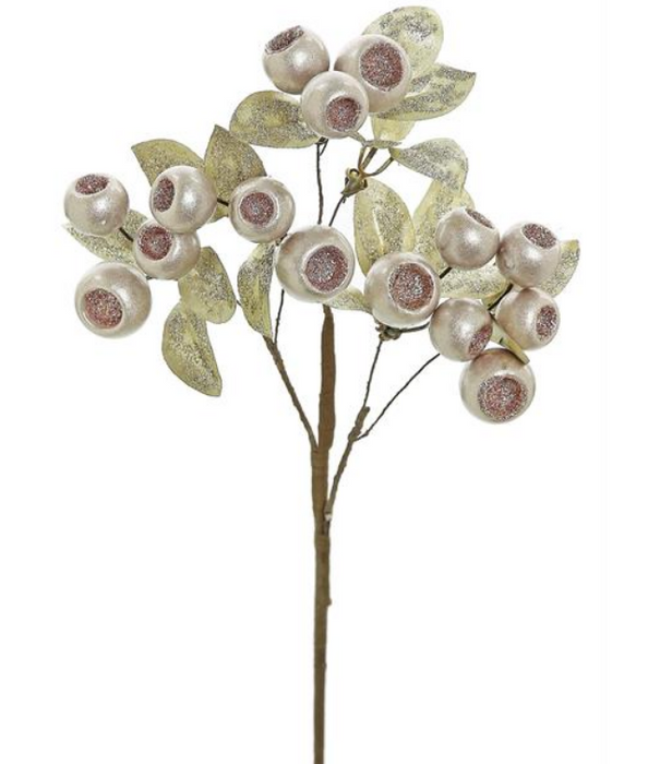 XG433-RS (11356) - Glittered Crater Berry Pick 12" Rose