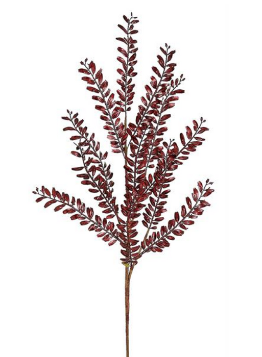 XG846-BU (11357) - Metallic Mini Leaf Spray 30" Burgundy
