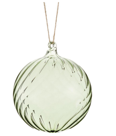 XGM210-GR (32195) - Glass Ball Ornament Green 4"