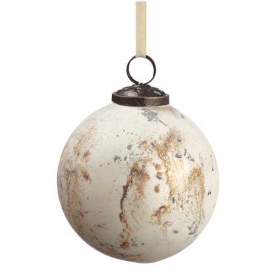 XGM642-BZ/AT (30998) - Glass Ball Ornament Antique Bronze 4"