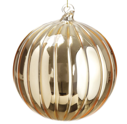 XGN459-GO (00265) - Glass Ball Ornament Gold 6"