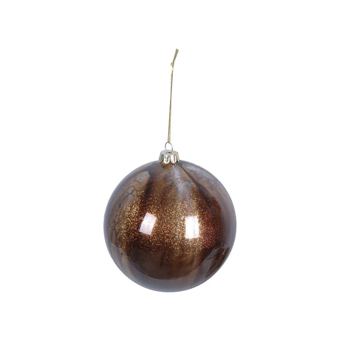 XKQ0266N.BR (26254) - Glossy Ball Ornament Brown 6"