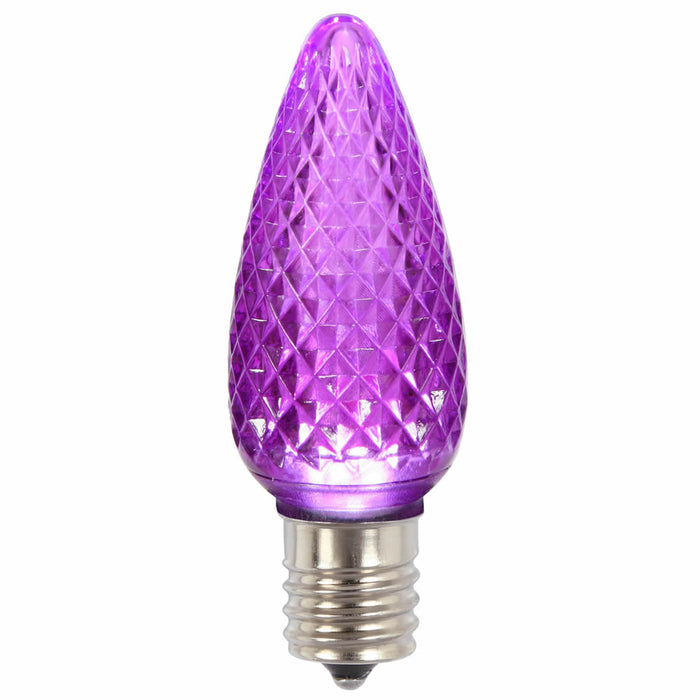 XLEDC96-25 (27513) - C9 Faceted Led Purple Bulb .45W