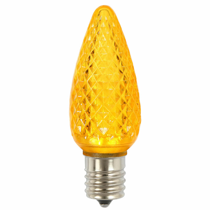 XLEDC97-25 (27514) - C9 Faceted Led Yellow Bulb .45W