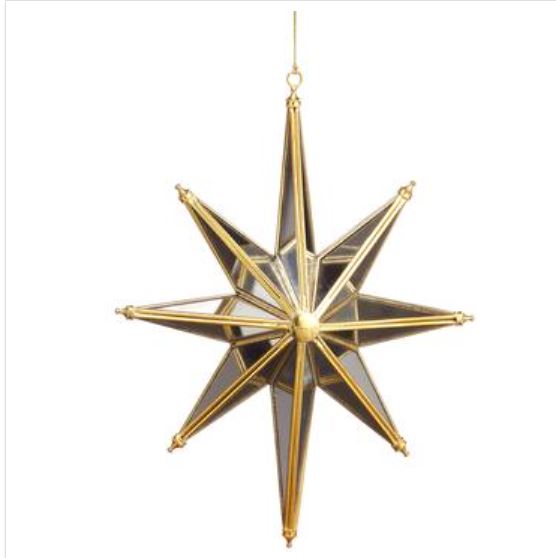 XM0984-GO (31050) - Mirror Star Ornament Gold 11"