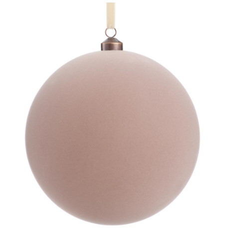 XM1550-GY (11233) - Flocked Ball Ornament 8" Gray