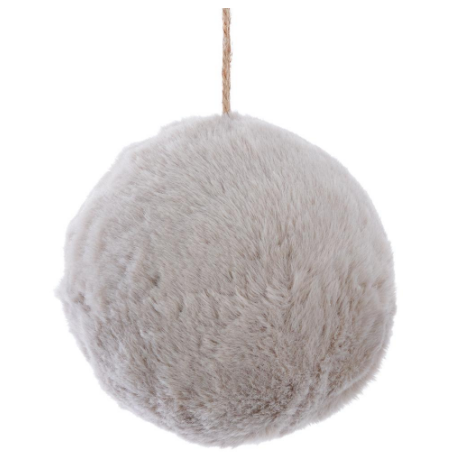 XM7913-GY (11229) - Fur Ball Ornament 5" Gray