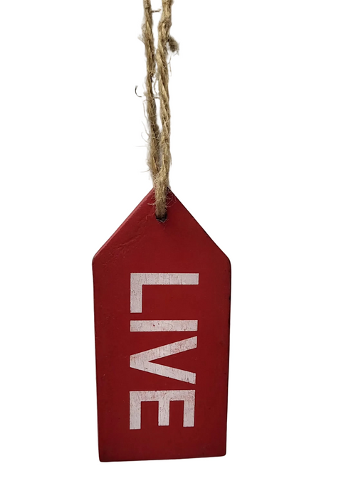 XN3810-RE/WH (21456) - Joy Love Live Wood Tags
