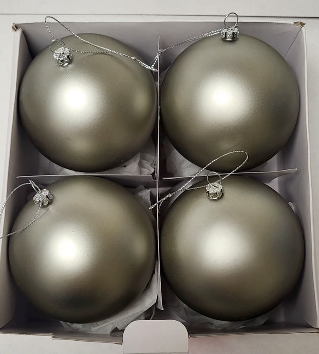 XO072115.GY (26595) - Matte Shatterproof Ball 100mm Grey 4/Bx