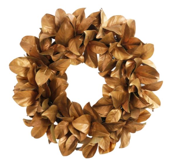 XP065019.GOBR (31130) - Magnolia Gold Leaf Wreath 30"