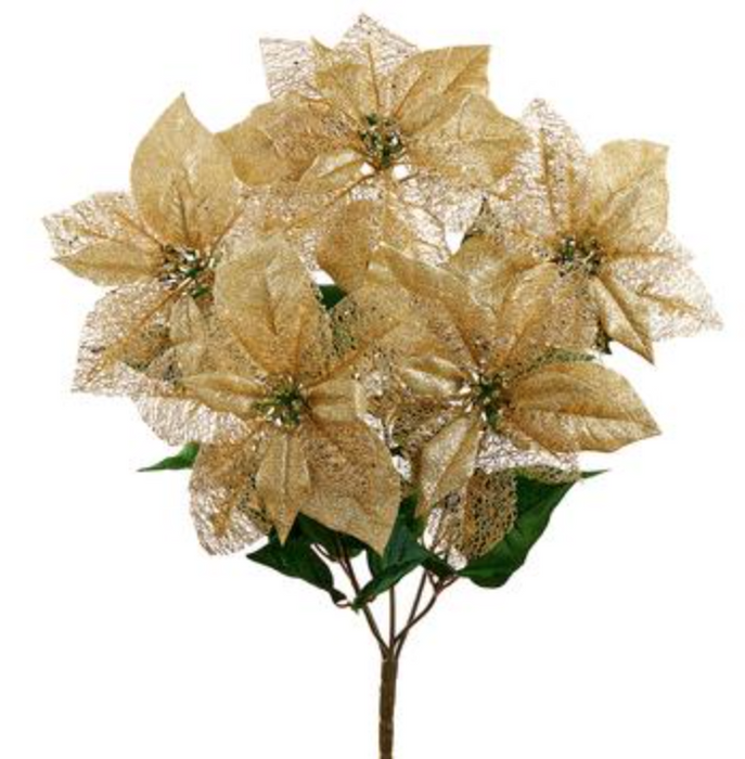 XPB415-GO (29317) - Glitter Poinsettia Bush