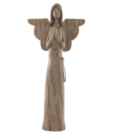 XSA394-BR (00284) - Praying Angel Brown 17.5"