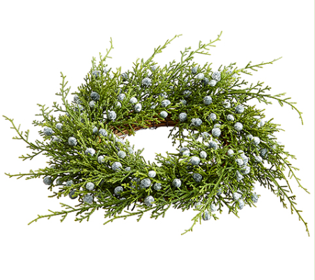 YCJ145-GR (26388) - Plastic Juniper Candle Ring 3"