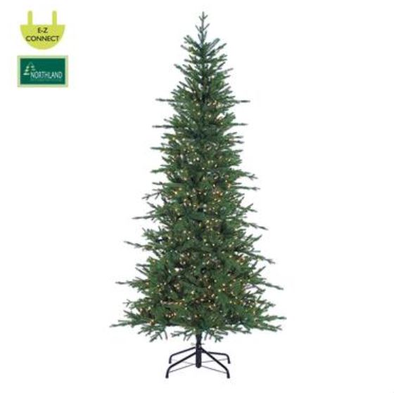 YTR427-GR (26763) - Russian Fir Slim Tree LED 7.5'X44"