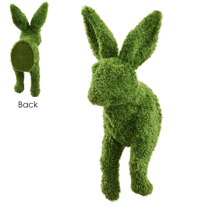 AEB310-GR (11167) - 18.5" Moss Covered Bunny Wall Decor Green