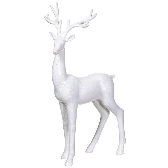XSI291-WH (00471) - Glittered Reindeer 22" White
