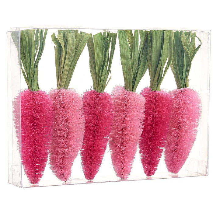 AEC100-PK/TT (11185) - Sisal Carrot 6/Box, 1.5"x6"x8.5" Pink Two Tone