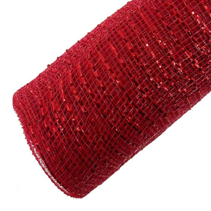 XB90510-12 (20255) - Decor Mesh - 10" x 10yd - Red