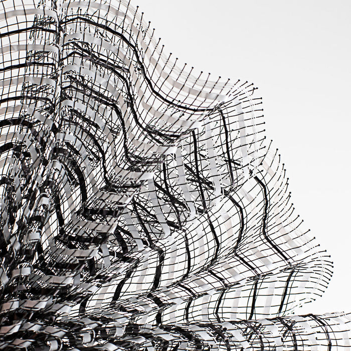 XB100510-21 (25231) - Decor Mesh - 10" x 10yd - Black/White Stripe