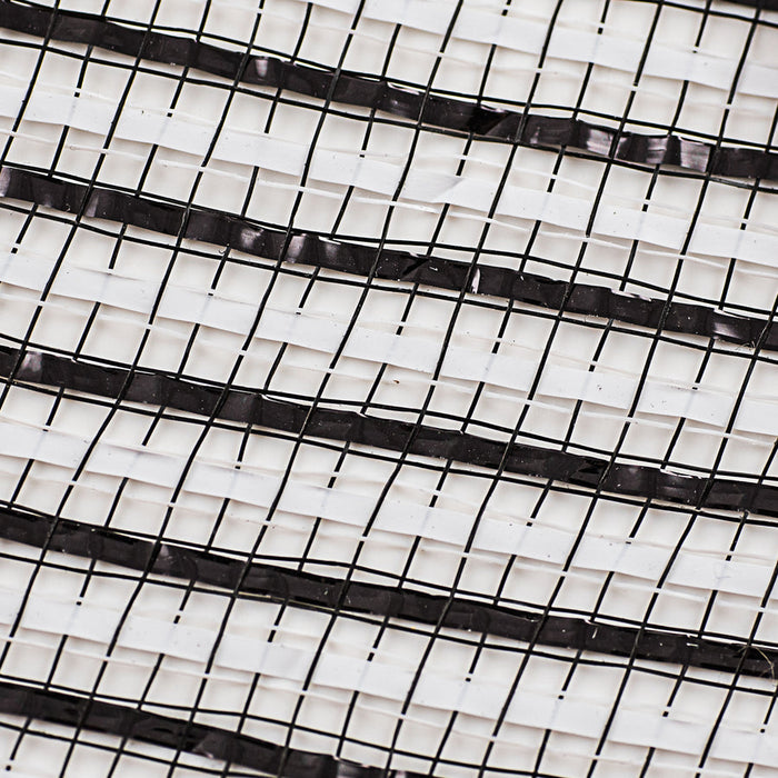 XB100510-21 (25231) - Decor Mesh - 10" x 10yd - Black/White Stripe